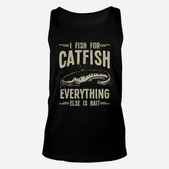 Funny Catfishing Design For Men Women Catfish Fishing Hunter Unisex Tank Top | Crazezy