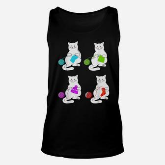 Funny Cats Yarn Cat Quilting Cat Crotches Unisex Tank Top - Monsterry CA