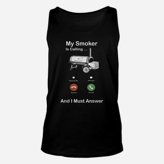 Funny Cell Phone Bbq Smoker Grill Novelty Quote Unisex Tank Top | Crazezy CA