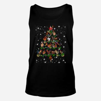 Funny Chickens Christmas Tree Ornament Decor Costume Gifts Unisex Tank Top | Crazezy