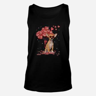 Funny Chihuahua Heart Valentines Day Dog Dad Mom Unisex Tank Top - Monsterry UK
