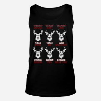 Funny Christmas Deer Bow Hunting Santa Men Women Hunter Gift Sweatshirt Unisex Tank Top | Crazezy