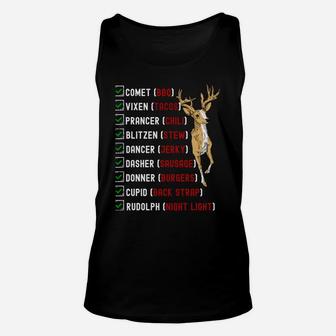 Funny Christmas Deer Hunting Santa Reindeer Men Hunter Gift Unisex Tank Top | Crazezy AU