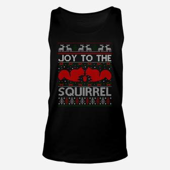 Funny Christmas Squirrel Ugly Xmas Sweater Sweatshirt Unisex Tank Top | Crazezy DE
