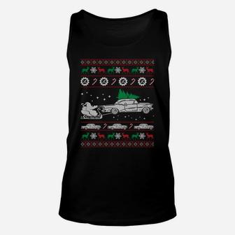 Funny Classic Car Ugly Christmas Sweater Xmas Gift Sweatshirt Unisex Tank Top | Crazezy
