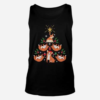 Funny Corgi Christmas Tree Clothing Holiday Gift Dog Lover Sweatshirt Unisex Tank Top | Crazezy CA