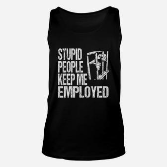 Funny Correctional Officer Quote Prison Warden Jailer Gift Unisex Tank Top | Crazezy