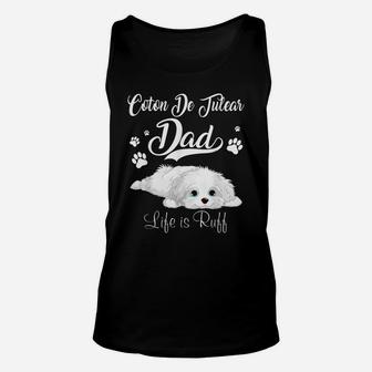 Funny Coton De Tulear Dad Father Day Lover Dog Unisex Tank Top | Crazezy DE