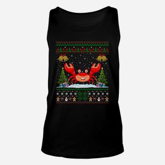 Funny Crabs Xmas Gift Santa Hat Ugly Crab Christmas Sweatshirt Unisex Tank Top | Crazezy