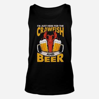 Funny Crawfish Eating Distressed Unisex Tank Top - Monsterry
