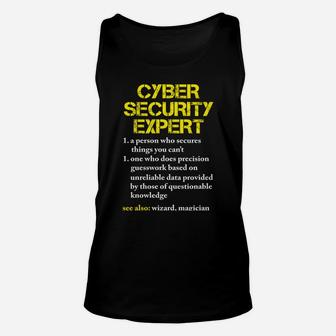Funny Cybersecurity Definition Expert Computer Engineer Unisex Tank Top | Crazezy