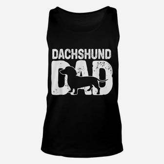 Funny Dachshund Dad Dog Lover Dachshund Father Dog Owner Unisex Tank Top | Crazezy UK