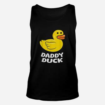 Funny Daddy Duck Rubber Duck Unisex Tank Top | Crazezy