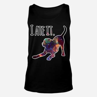 Funny Dog Tees Black Lab "I Ate It" Dog Mom And Dog Dads Unisex Tank Top | Crazezy CA