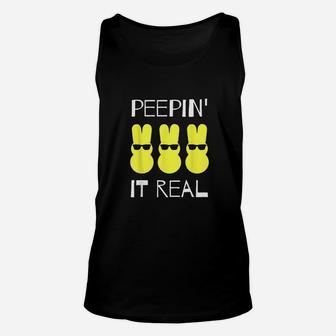 Funny Easter Peepin It Real Unisex Tank Top | Crazezy CA