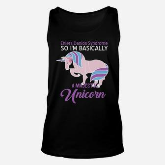 Funny Ehlers-Danlos Syndrome Awareness Unicorn Lover Humor Unisex Tank Top | Crazezy AU