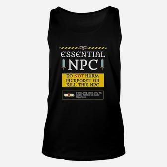 Funny Essential Npc Do Not Harm Unisex Tank Top | Crazezy