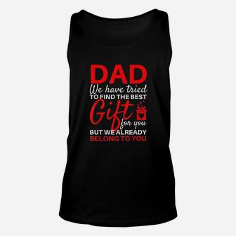 Funny Fathers Day Gift From Daughter Son Wife For Dad Unisex Tank Top | Crazezy