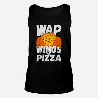 Funny Food Chicken Wing Wings And Pizza Wap Unisex Tank Top | Crazezy AU