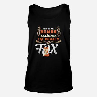 Funny Fox My Human Unisex Tank Top | Crazezy