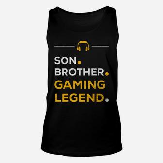 Funny Gamer Christmas Gift Son Brother Gaming Legend Unisex Tank Top | Crazezy AU