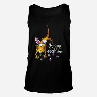 Funny Gecko Hunting For Easter Egg Chocolates Tee Unisex Tank Top | Crazezy DE
