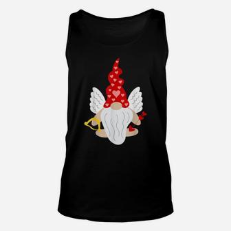 Funny Gnome Bow And Arrows Cute Love Valentine Unisex Tank Top - Monsterry