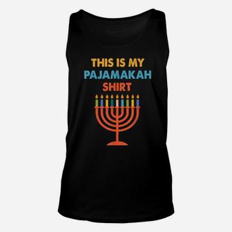 Funny Hanukkah Pajama Shirt This Is My Pajamakah Chanukah Unisex Tank Top - Monsterry DE