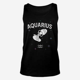 Funny Horoscope Aquarius Symbol Zodiac Sign Costume Unisex Tank Top | Crazezy UK