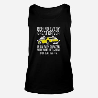 Funny Husband Driver Great Wife Racing Car Parts G Body Race Unisex Tank Top | Crazezy UK