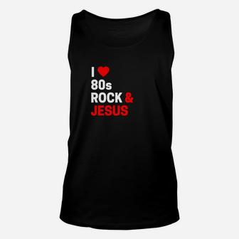 Funny I Love 80s Rock Jesus For Rock Music Fans Unisex Tank Top - Thegiftio
