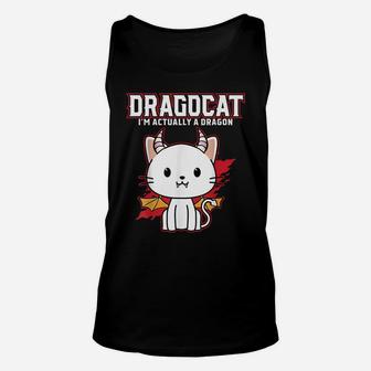 Funny Japanese Monster Dragon Cat Gift Design Unisex Tank Top | Crazezy UK