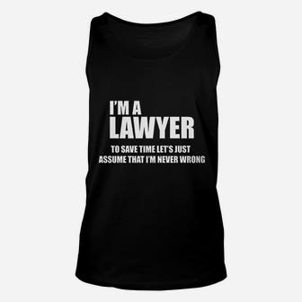 Funny Lawyer Attorney Unisex Tank Top - Thegiftio UK