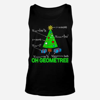 Funny Math Geometry Christmas Tree Geometree Teacher Unisex Tank Top | Crazezy CA