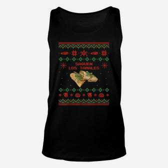 Funny Mexican Tamales Ugly Christmas Party Gift Unisex Tank Top | Crazezy