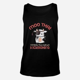 Funny Muay Thai Moo Thai Kickboxing Unisex Tank Top - Thegiftio UK