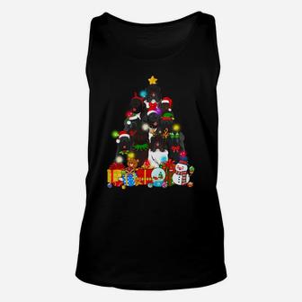 Funny Newfoundland Christmas Tree Lights Gift Dog Lover Sweatshirt Unisex Tank Top | Crazezy