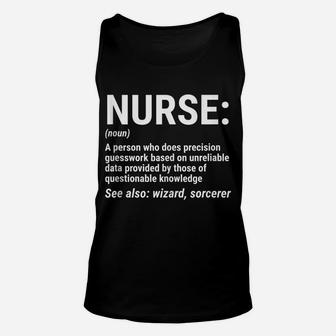 Funny Nurse Definition Registered Nurse Nursing Unisex Tank Top | Crazezy