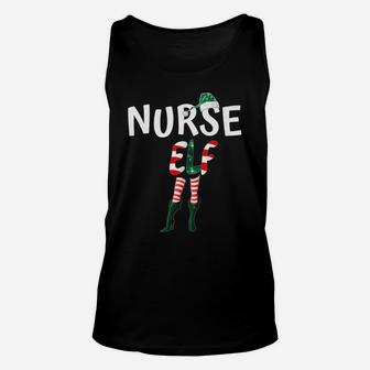Funny Nurse Elf Christmas Outfit Great Xmas Gift For Nurse Unisex Tank Top | Crazezy
