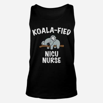 Funny Nurse Tshirt Cute Koala Nicu Nurse Gift Shirt Unisex Tank Top | Crazezy