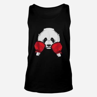 Funny Panda Boxing Cool Animal Lover Gloves Boxer Fan Gift Unisex Tank Top | Crazezy UK