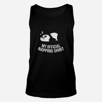 Funny Panda My Official Napping Pyjama Cute Panda Unisex Tank Top | Crazezy
