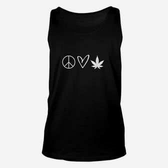Funny Peace Sign Heart Leaf Unisex Tank Top | Crazezy CA