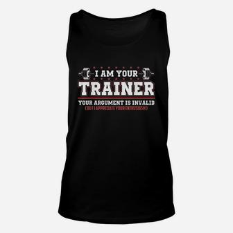 Funny Personal Trainer I Am Your Trainer Unisex Tank Top - Thegiftio
