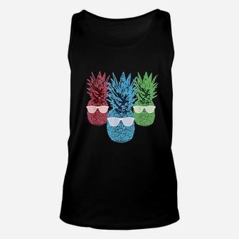 Funny Pineapple Pineapples Summer Sunglass Unisex Tank Top - Thegiftio UK