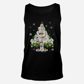 Funny Poodle Christmas Tree Ornament Decor Costume Unisex Tank Top | Crazezy