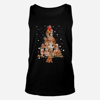 Funny Poodle Lovers Clothing Xmas Tree Unisex Tank Top - Monsterry DE
