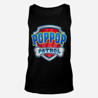 Funny Poppop Patrol - Dog Mom, Dad For Men Women Unisex Tank Top | Crazezy