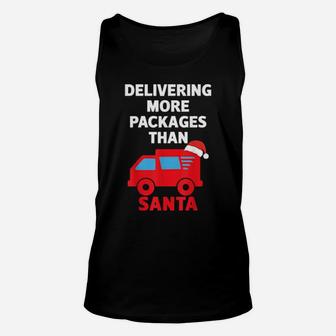 Funny Post Office Delivering More Packages Than Santa Unisex Tank Top - Monsterry