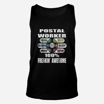 Funny Postal Worker Gift Unisex Tank Top - Thegiftio UK